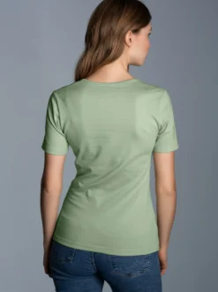 T-Shirt mit Kristallsteinen Green tea