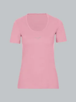 T-Shirt mit Kristallsteinen Lilie