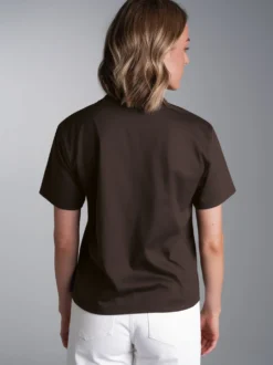 T-Shirt mit Leopoarden Print in Goldoptik Mocca