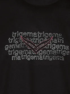 T-Shirt mit Logo-Print Schwarz