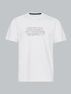 T-Shirt mit Logo-Print Weiss