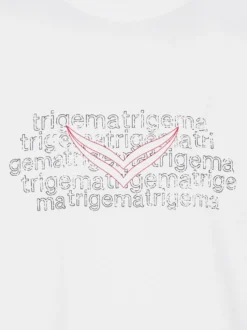 T-Shirt mit Logo-Print Weiss