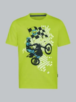 T-Shirt mit lässigem Motocross-Print Lemon