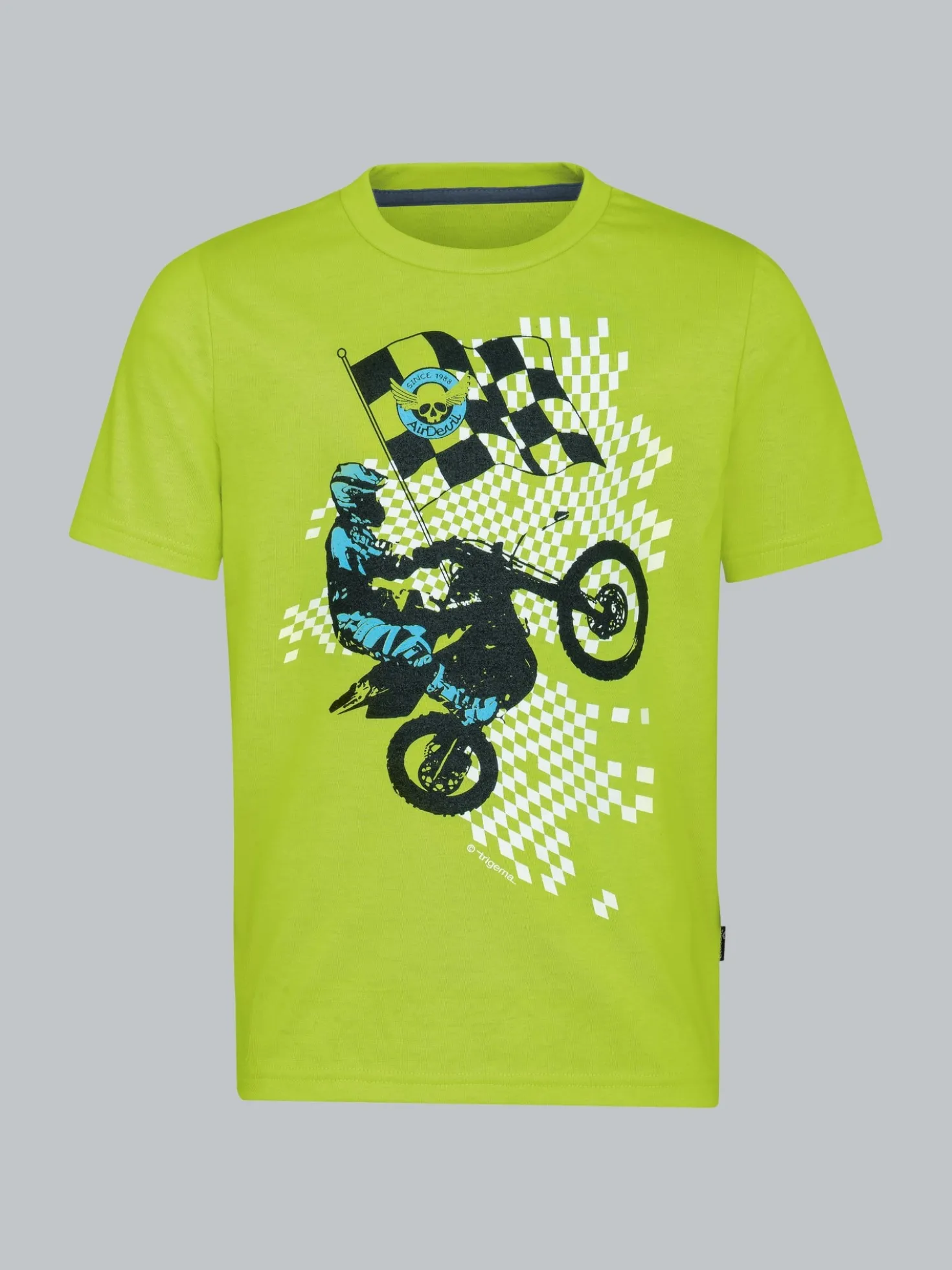 T-Shirt mit lässigem Motocross-Print Lemon