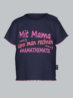 T-Shirt mit lustigem Spruch-Print Navy