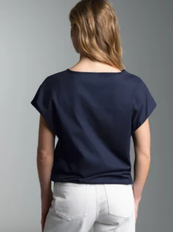 T-Shirt mit Maritimem Motiv Navy
