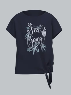 T-Shirt mit Maritimem Motiv Navy