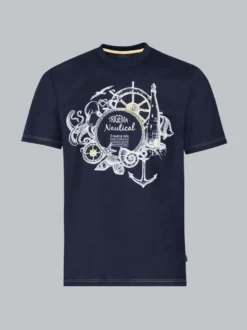 T-Shirt mit maritimem Printmotiv Navy