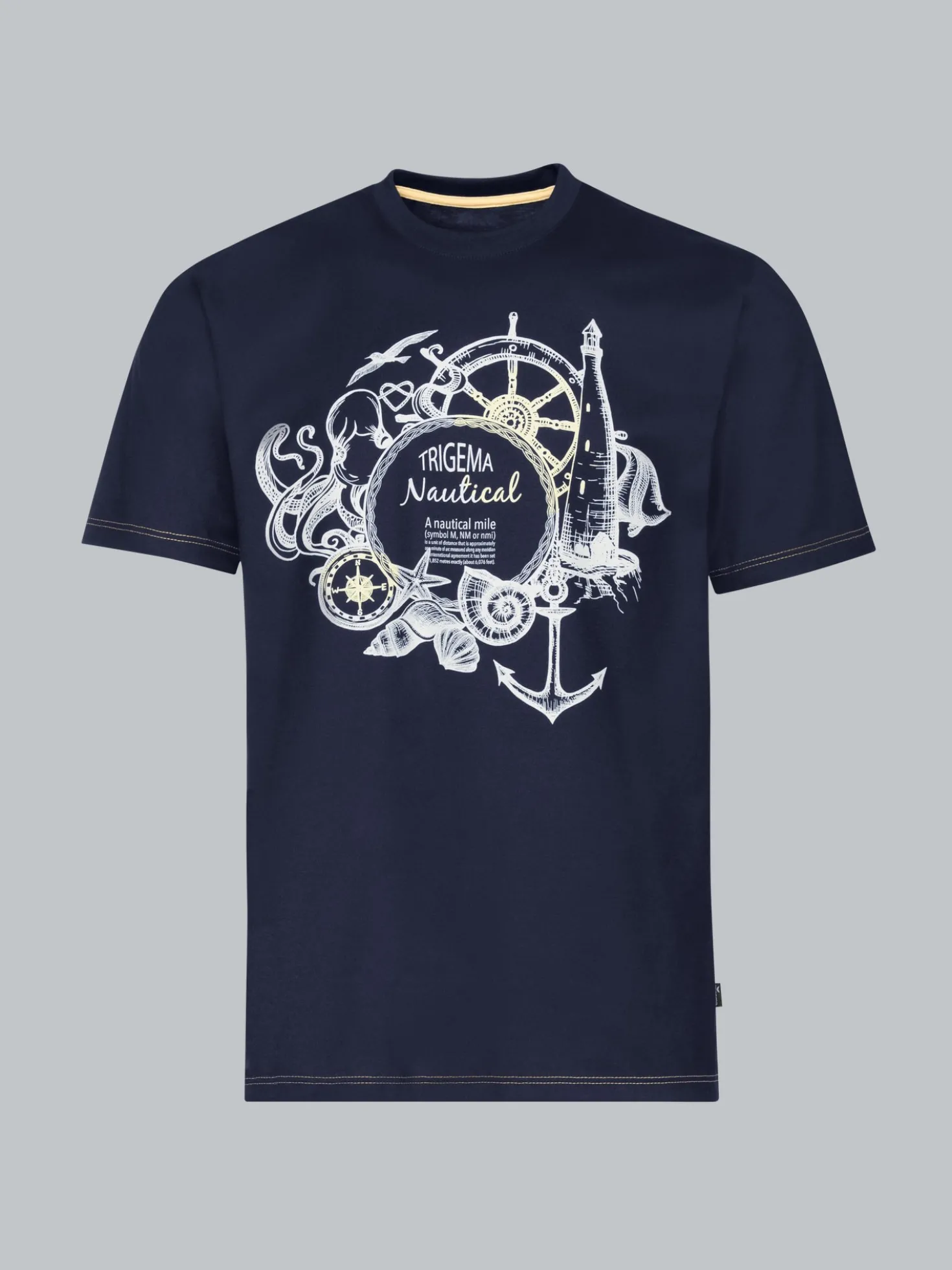 T-Shirt mit maritimem Printmotiv Navy