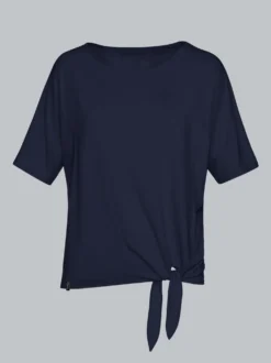 T-Shirt mit modischem Knoten Navy