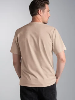 T-Shirt mit Motorrad Print Legendary Sand-melange