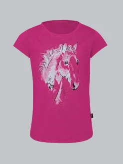 T-Shirt mit niedlichem Pferdemotiv Hibiskus