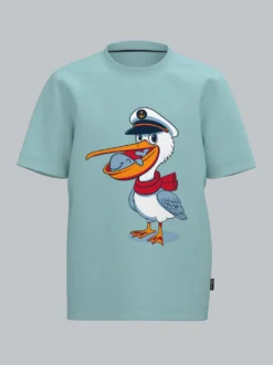 T-Shirt mit Pelikan Print Gletscher