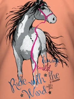 T-Shirt mit Pferd Apricot