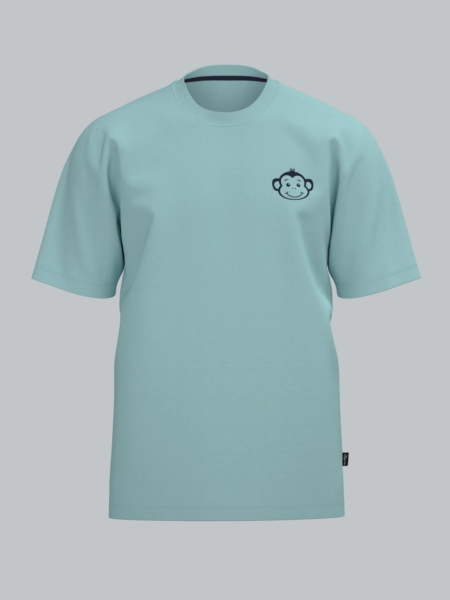T Shirt mit Printmotiv "Äffchen" Gletscher