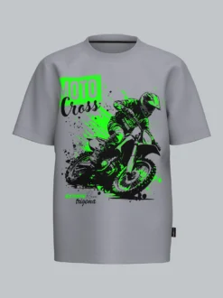 T-Shirt mit Printmotiv "Moto Cross" Cool-grey