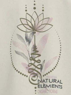 T-Shirt mit Printmotiv "Natural Elements" Natur