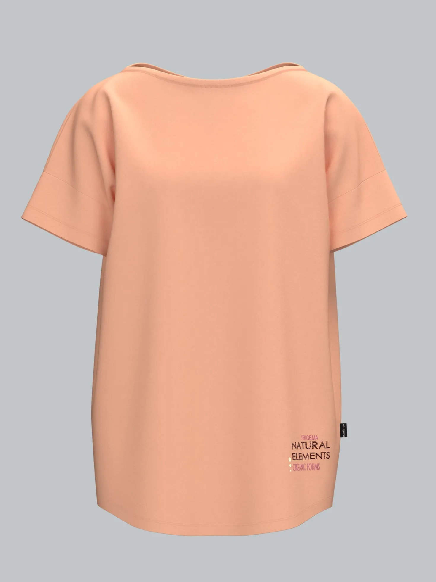 T-Shirt mit Printmotiv "Natural Elements" Puder