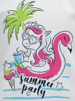 T-Shirt mit Printmotiv "Summer Party" Weiss