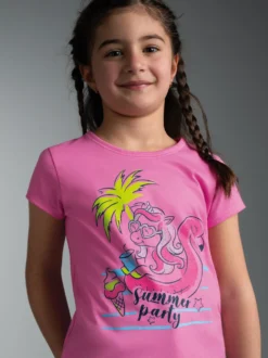 T-Shirt mit Printmotiv "Summer Party" Candy