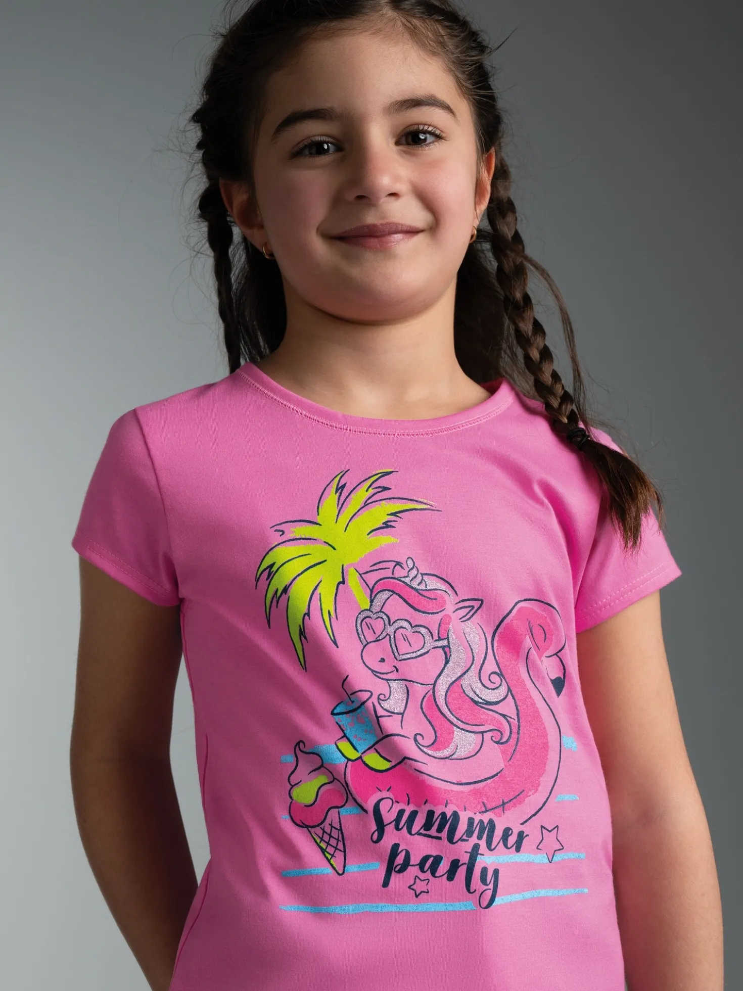 T-Shirt mit Printmotiv "Summer Party" Candy