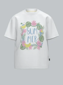 T-Shirt mit Printmotiv "Summer" Weiss