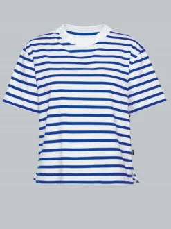 T-Shirt mit Ringelmuster aus 100% Baumwolle Royal