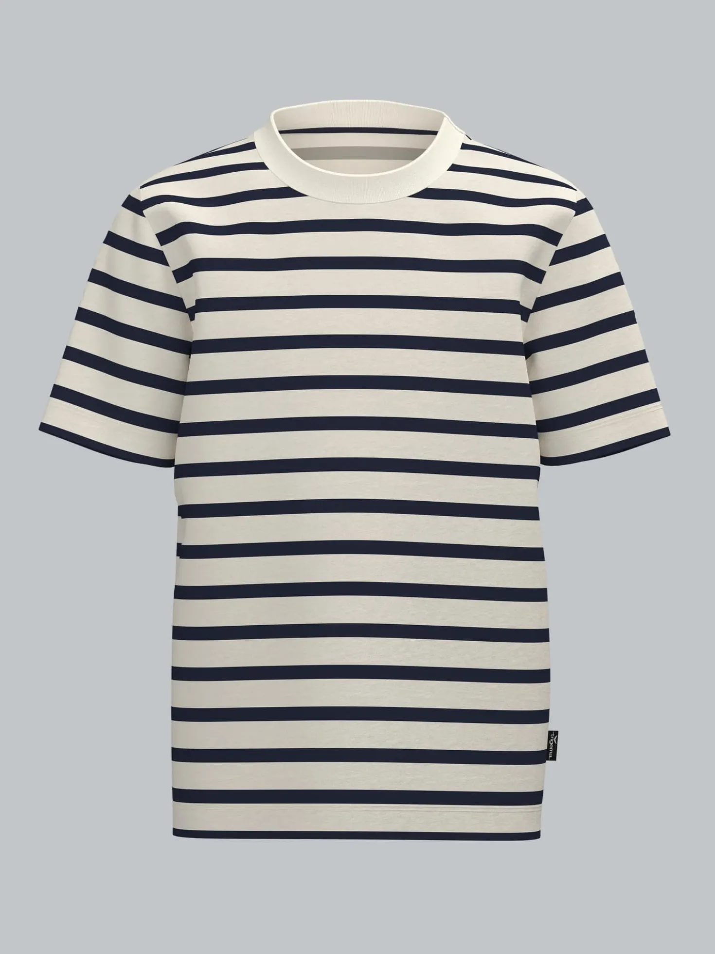T-Shirt mit "Sail" Ringelmuster Natur