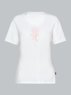 T-Shirt mit süßem Herzchen-Printmotiv Weiss