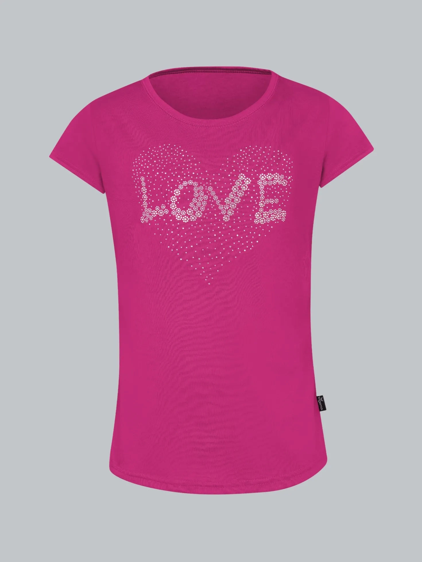 T-Shirt mit süßen Glitzersteinchen Hibiskus