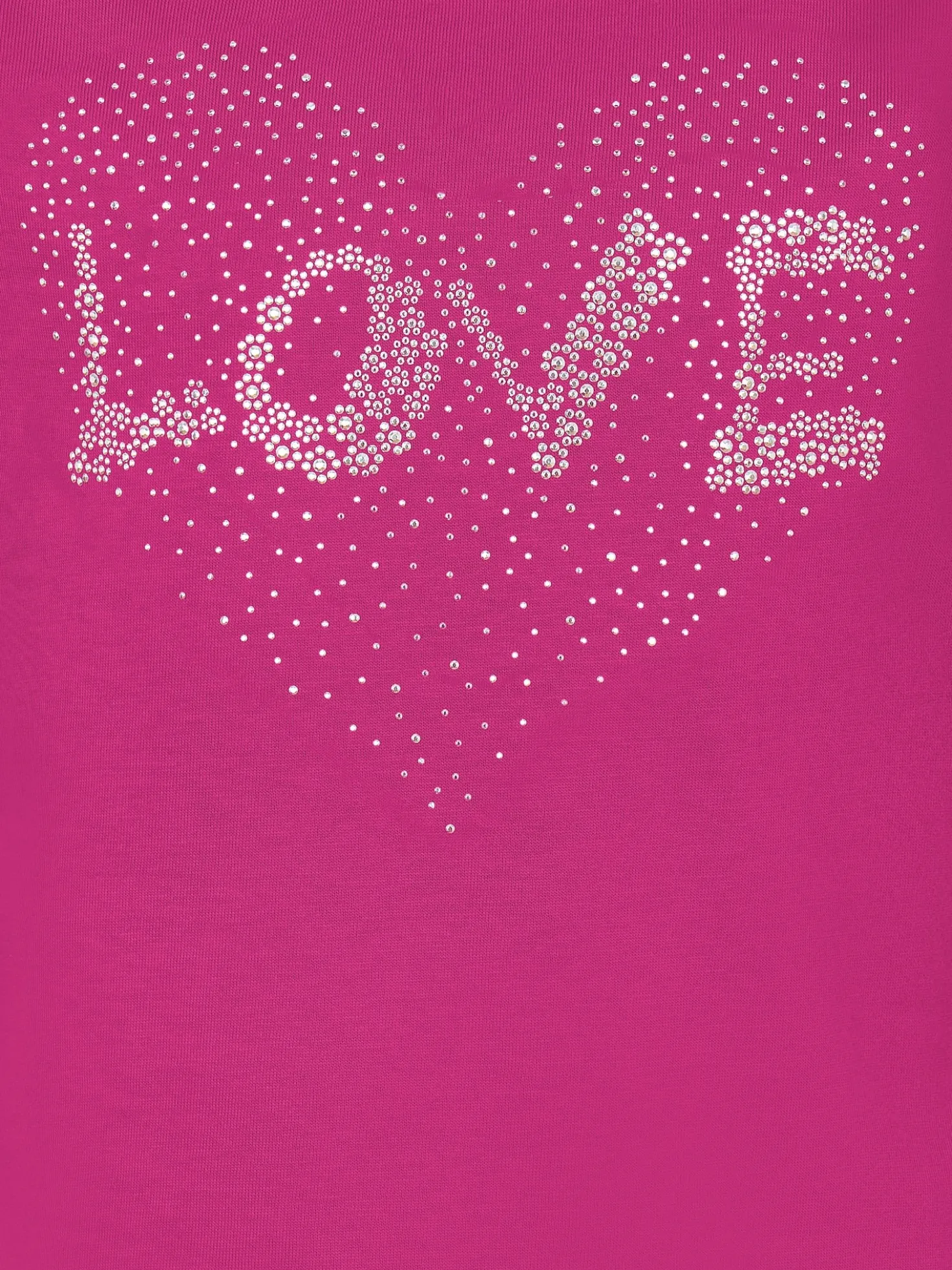 T-Shirt mit süßen Glitzersteinchen Hibiskus