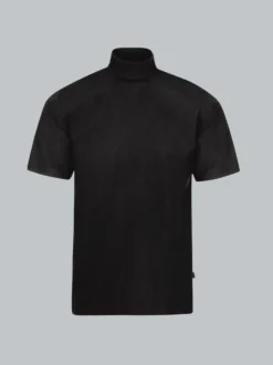 T-Shirt mit Stehkragen Schwarz