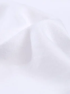 T-Shirt mit Stehkragen Weiss
