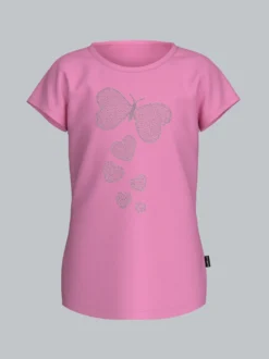 T-Shirt mit Strass Motiv "Schmetterling" Candy