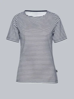T-Shirt mit Streifenmuster Navy