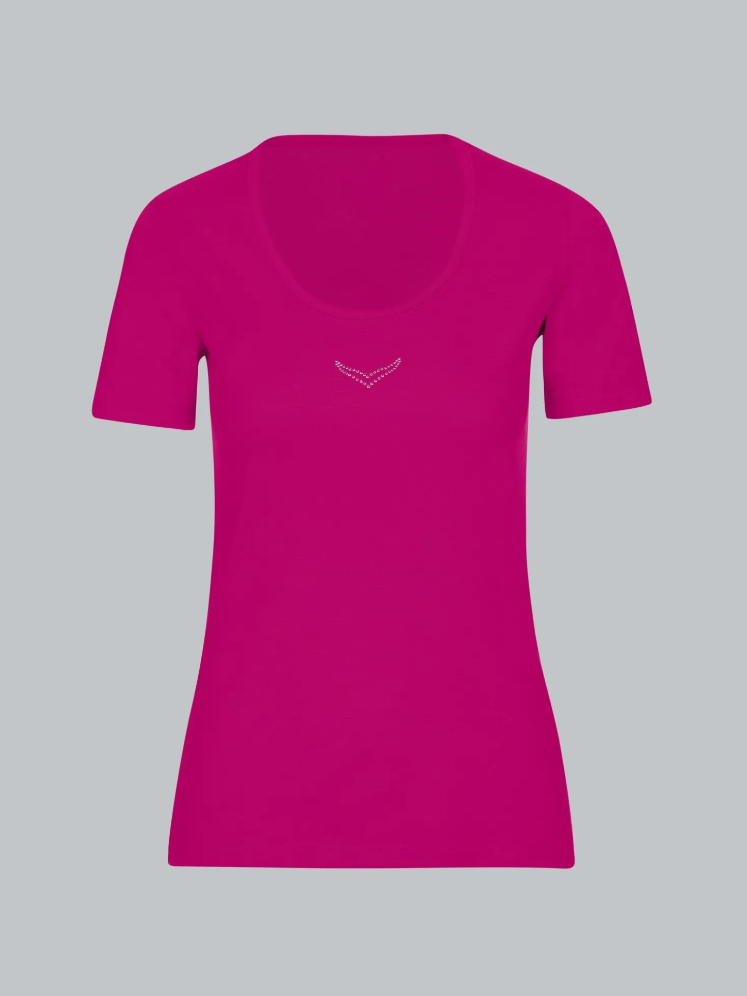 T-Shirt mit Swarovski® Kristallen Magenta