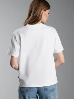 T-Shirt mit "Tropical" Print Weiss