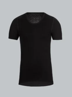 Unterhemd Feinripp im Doppelpack Schwarz