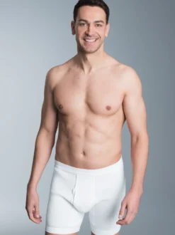 Unterhose Doppelripp im Doppelpack Weiss