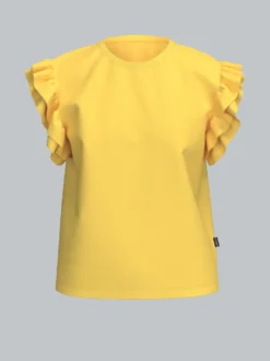 Volant Shirt Hellgelb