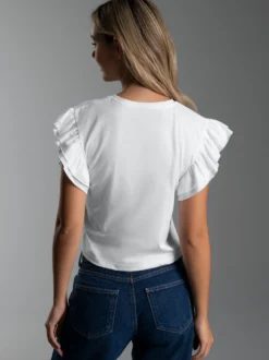 Volant Shirt Weiss