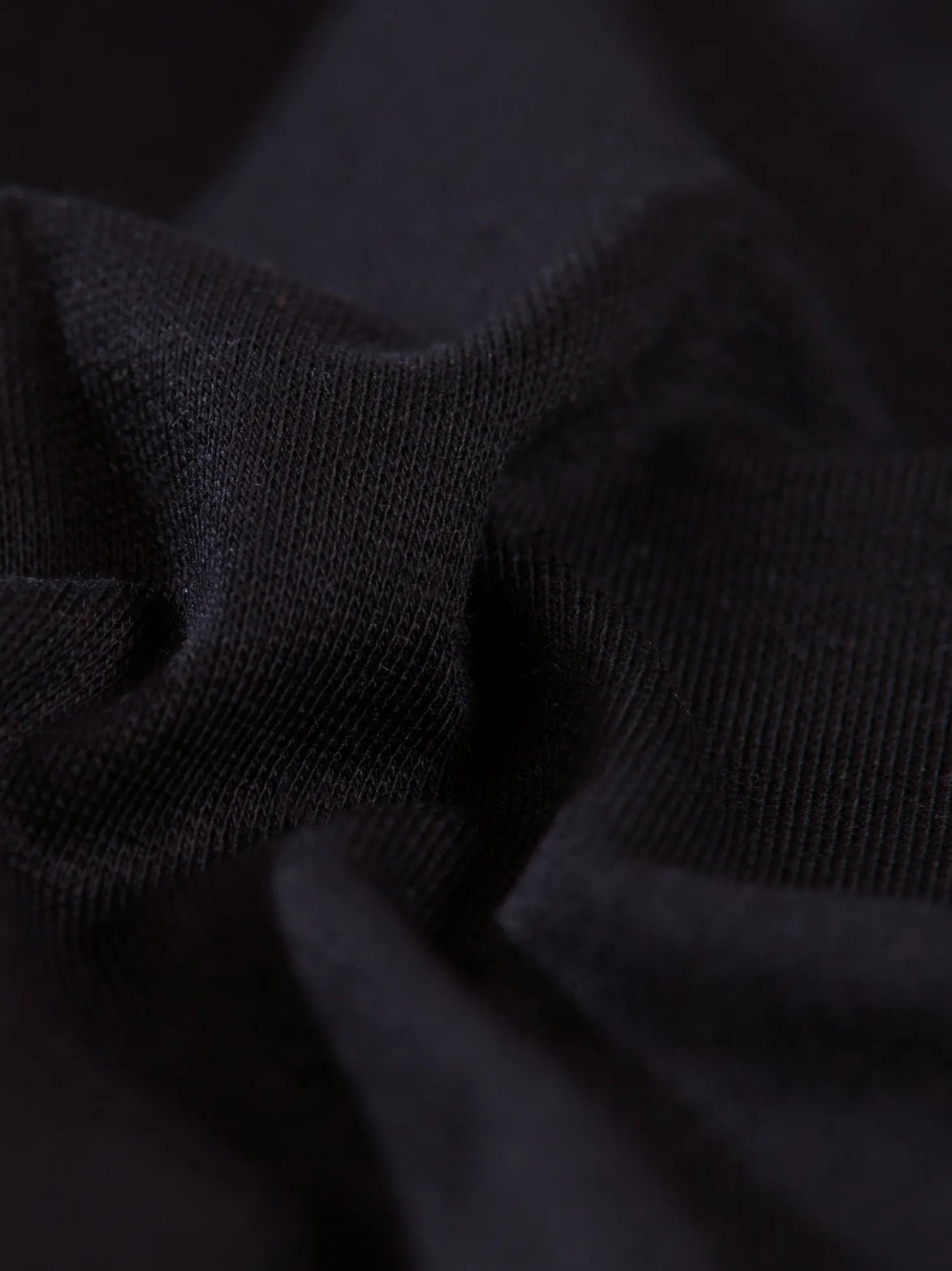 V-Shirt aus Baumwolle/Elastan Schwarz