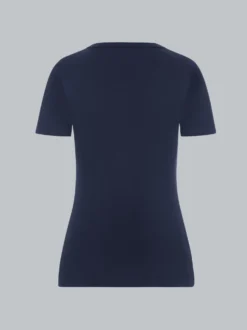 V-Shirt aus Baumwolle/Elastan Navy