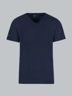 V-Shirt aus 100% Biobaumwolle Navy-C2C