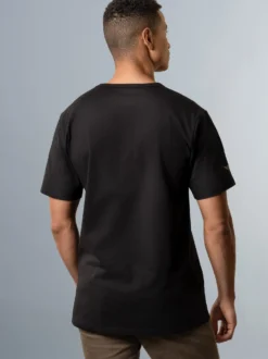 V-Shirt aus 100% Biobaumwolle Schwarz-C2C