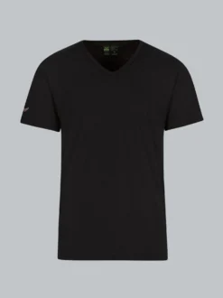 V-Shirt aus 100% Biobaumwolle Schwarz-C2C