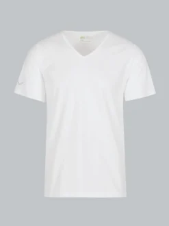 V-Shirt aus 100% Biobaumwolle Weiss-C2C