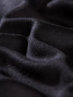 V-Shirt aus 100% Lyocell Schwarz