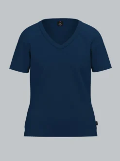 V-Shirt aus Modal Night-blue