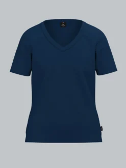 V-Shirt aus Modal Night-blue